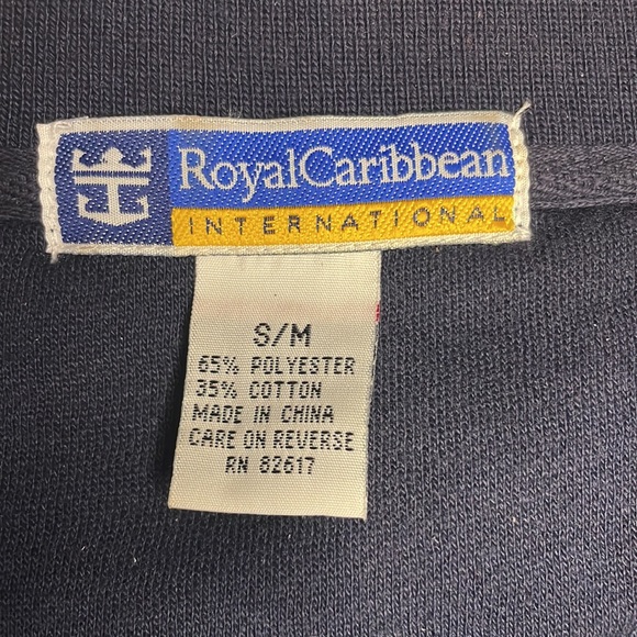 Royal Caribbean International Pullover Sweatshirt Small/Medium Blue 1/4 Zip - Picture 5 of 7